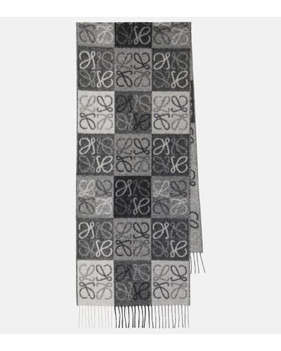 Loewe Schal aus Wolle und Kaschmir - Grau