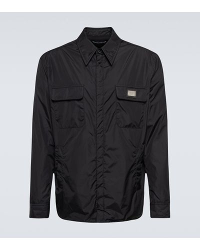 Dolce & Gabbana Nylon Shirt Jacket - Black