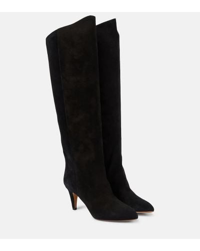 Isabel Marant Lispa Suede Knee-high Boots - Black