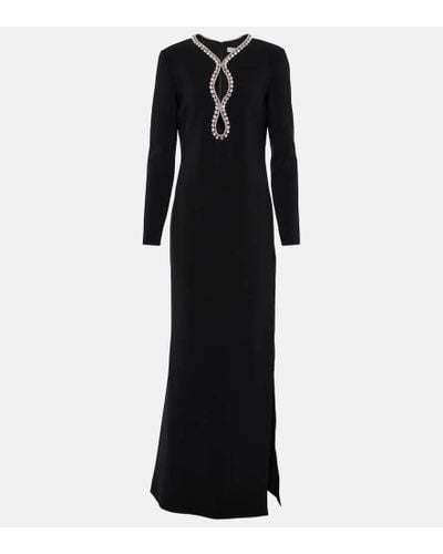 Elie Saab Vestido de fiesta adornado con aberturas - Negro