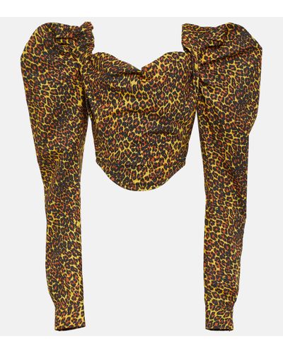 Vivienne Westwood Sunday Leopard-print Corset Top - Brown