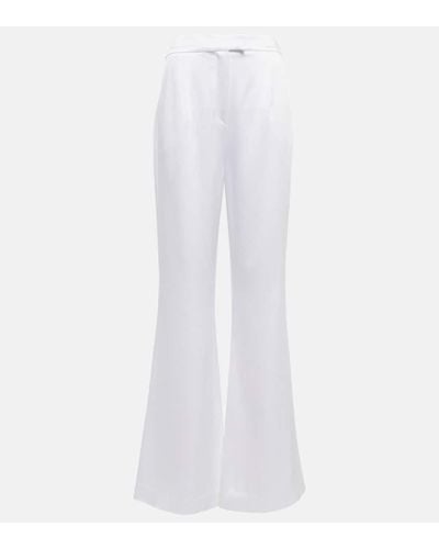 Galvan London Bridal - Pantaloni a gamba larga a vita alta - Bianco