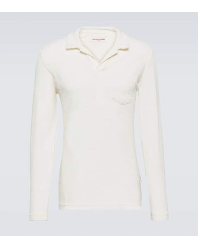 Orlebar Brown Terry Cotton Polo Shirt - White