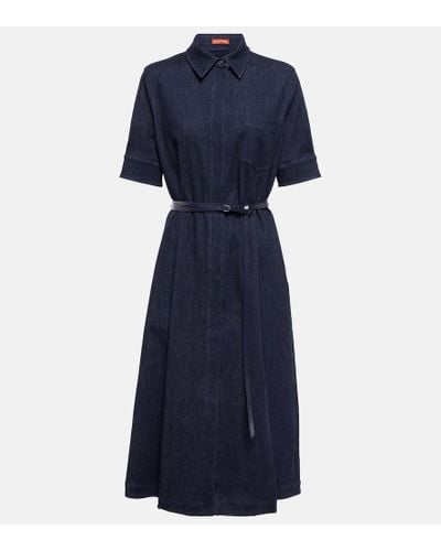 Altuzarra Vestido midi denim Kieran - Azul