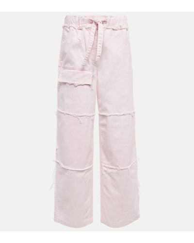 Dries Van Noten High-rise Denim Cargo Trousers - Pink