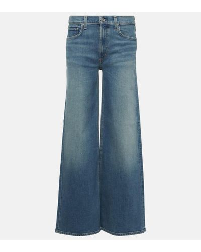Citizens of Humanity Mid-Rise Wide-Leg Jeans Loli - Blau