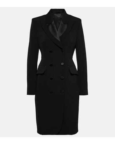Max Mara Selvi Wool Blazer Dress - Black