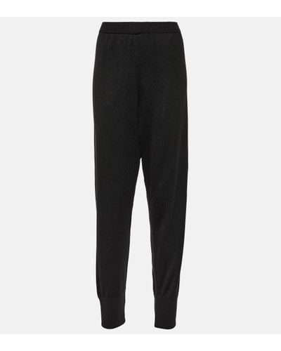 The Row Dalbero Linen And Silk Tapered Trousers - Black