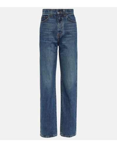 Khaite Jeans slim Albi de tiro alto - Azul