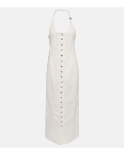 Courreges Multiflex Denim Midi Dress - White