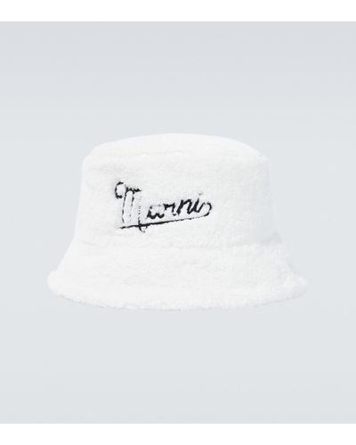 Marni Sombrero de pescador en pelo sintetico - Blanco