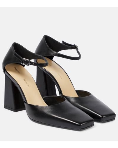 Proenza Schouler Quad Leather Court Shoes - Black