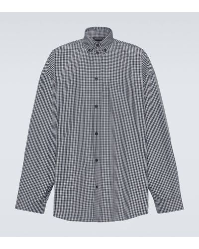 Balenciaga Oversized Cotton-blend Shirt - Grey