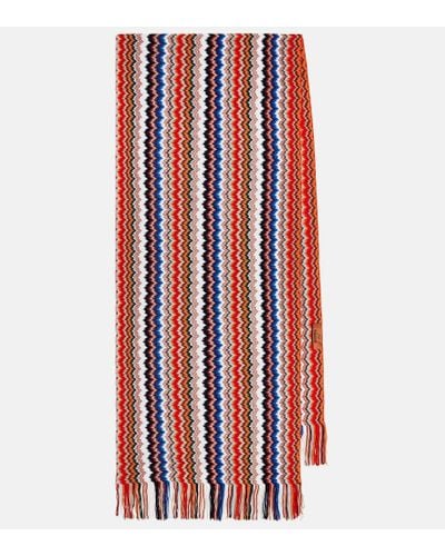 Missoni Bufanda de lana en zigzag - Rojo