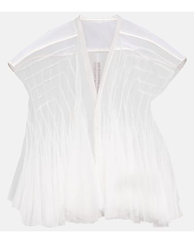 Rick Owens Giacca in tulle - Bianco