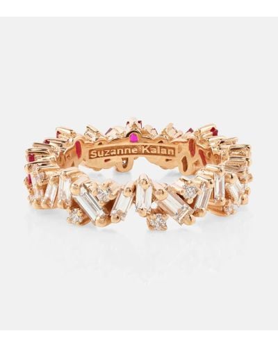 Suzanne Kalan Anello in oro 18kt con rubini e diamanti bianchi - Rosa