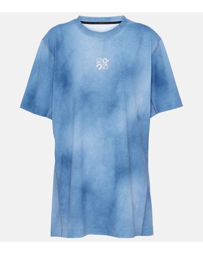 Loewe X On - T-shirt in jersey con logo - Blu