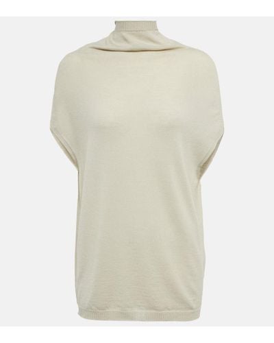 Rick Owens Pullover oversize in lana - Bianco