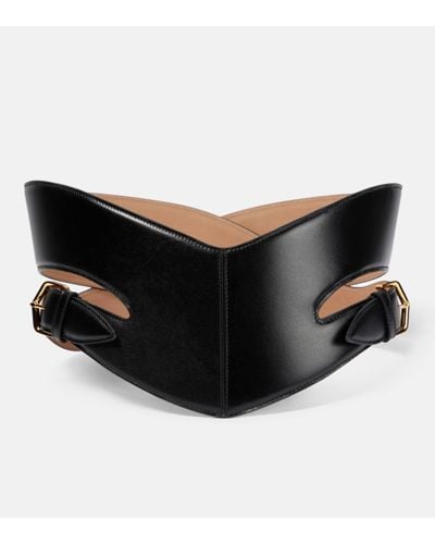Alaïa Cut-out Leather Belt - Black
