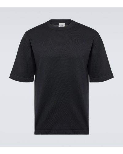 John Smedley Tindall Knitted Cotton T-shirt - Black
