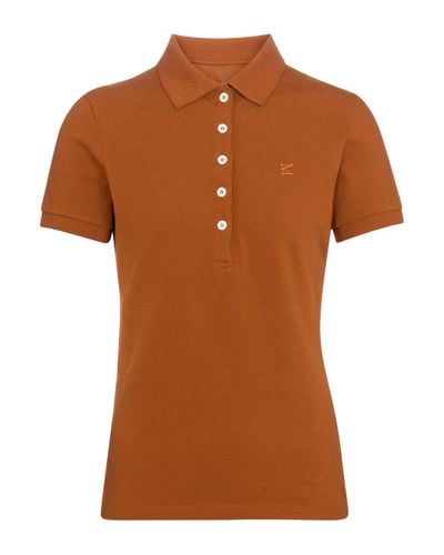 Maison Margiela Cotton Pique Polo Shirt - Brown