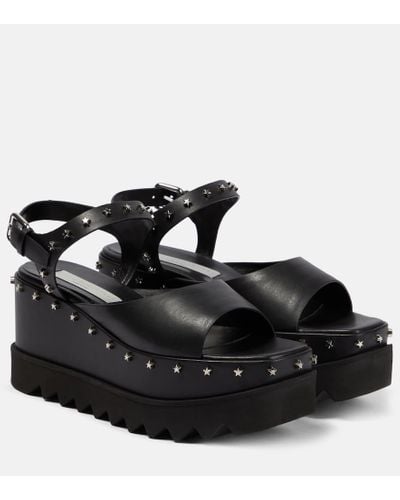 Stella McCartney Elyse Studded Platform Sandals - Black