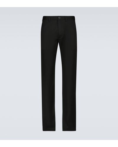 Saint Laurent Pantalon chino en coton melange - Noir