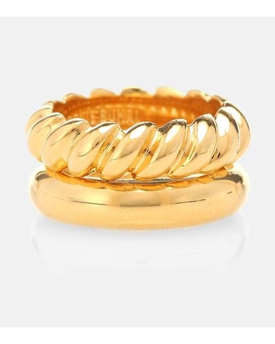 Sophie Buhai Stacked Rope 18kt Gold-vermeil Ring - Metallic