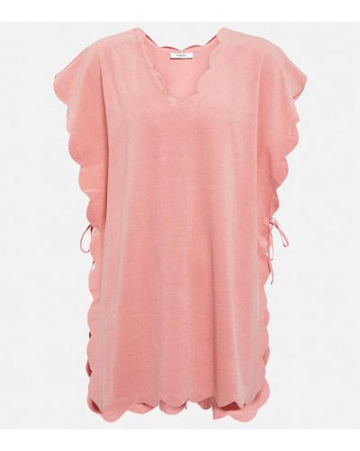 Marysia Swim Scalloped Cotton-blend Top - Pink