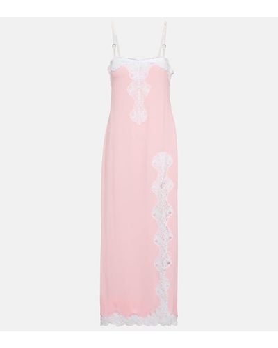 Christopher Kane Lace-trimmed Maxi Slip Dress - Pink
