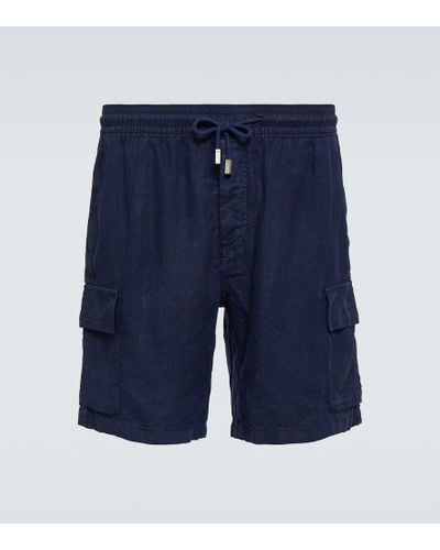 Vilebrequin Baie Linen Bermuda Shorts - Blue