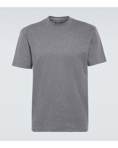 Loro Piana T-Shirt aus Baumwoll-Jersey - Grau