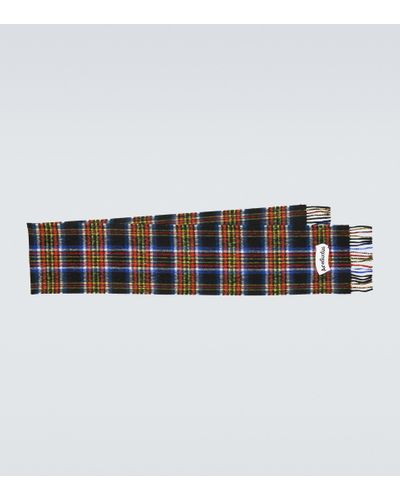 Acne Studios Checked Wool-blend Scarf - Black