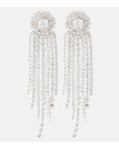 Rebecca Vallance Mariella Crystal-embellished Drop Earrings - White
