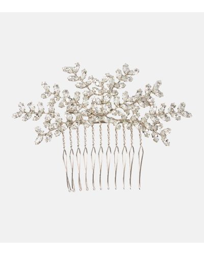 Jennifer Behr Mignonette Crystal-embellished Comb - White