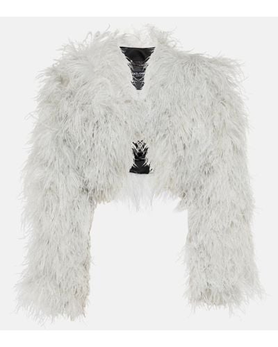 Dolce & Gabbana X Kim – Veste raccourcie a plumes - Blanc