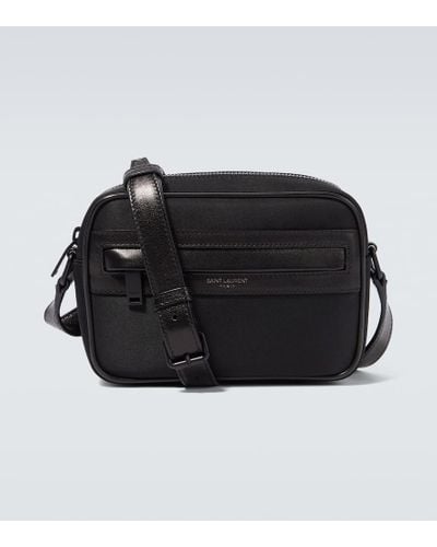 Saint Laurent Logo-print Leather Shoulder Bag - Black