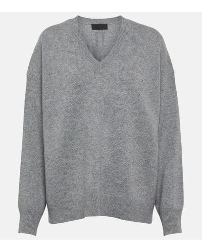 Nili Lotan Shagan Oversized Cashmere Sweater - Gray
