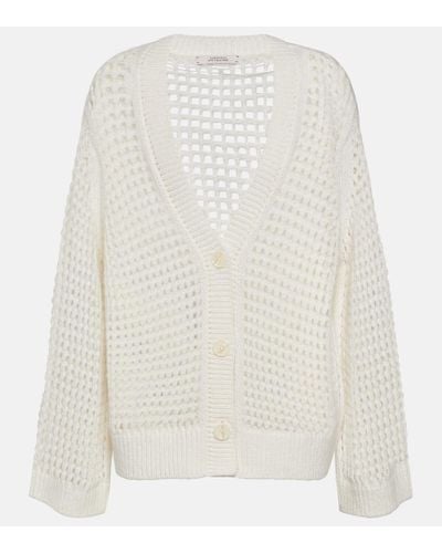 Dorothee Schumacher Pointelle Wool And Cashmere Cardigan - White