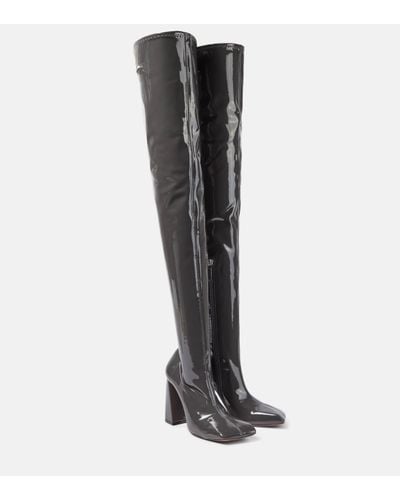 AMINA MUADDI Marine Stretch 95 Latex Over-the-knee Boots - Black