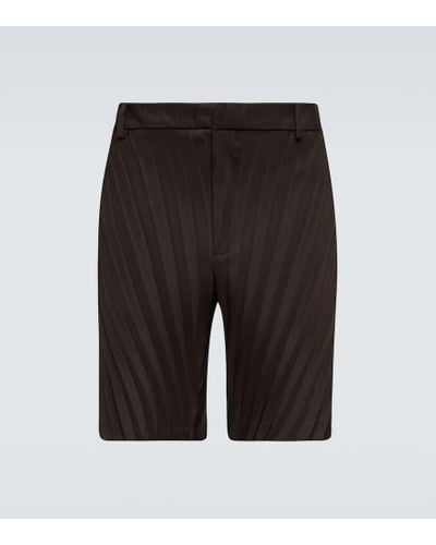 Valentino Shorts de nylon tecnico plisado - Negro