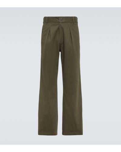 GR10K Boot Cotton Twill Cargo Trousers - Green