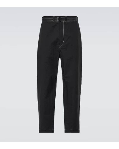Lemaire Cotton-blend Tapered Pants - Black