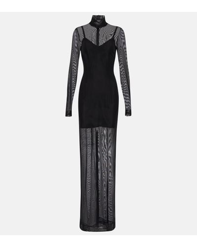 Dolce & Gabbana X Kim Kardashian – Robe longue en tulle - Noir