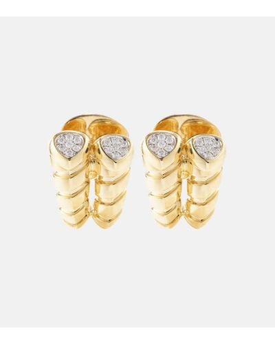 Marina B Trisolina 18kt Gold Earrings With Diamonds - Metallic