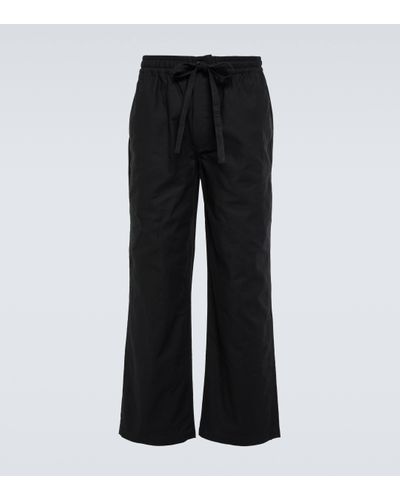 Commas Pantalon de survetement en coton - Noir