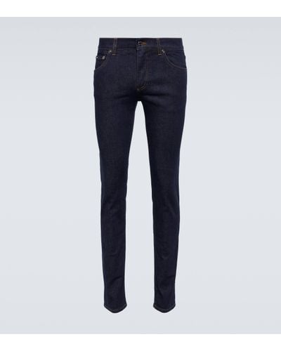 Dolce & Gabbana Logo Slim-fit Jeans - Blue