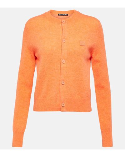 Acne Studios Cardigan de lana - Naranja