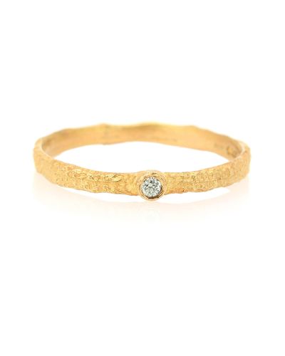 Elhanati Anello Roxy Love in oro giallo 18kt con diamante verde - Metallizzato