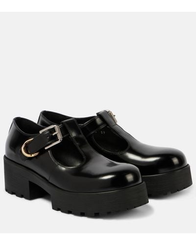 Givenchy Voyou Brushed Leather Loafers - Black